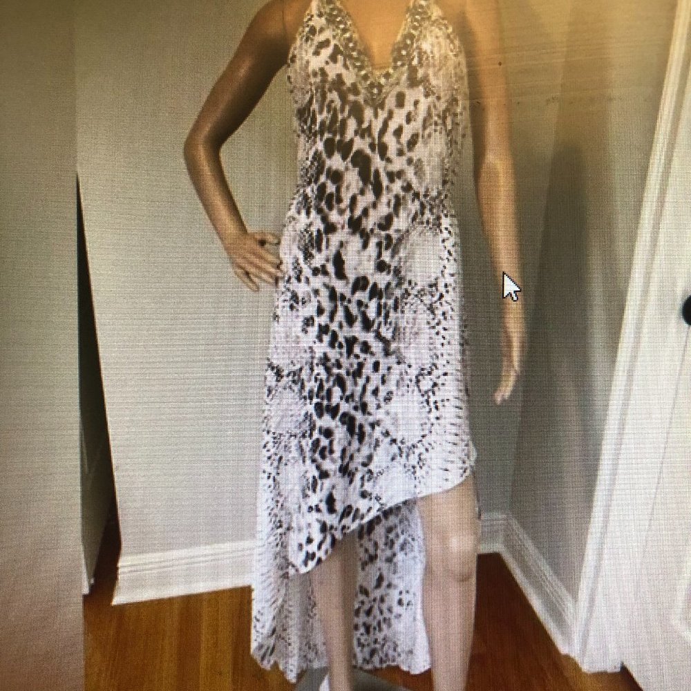 Haute Hippe silk high low dress